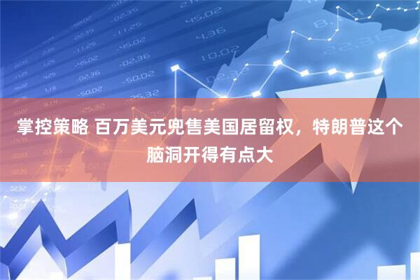 掌控策略 百万美元兜售美国居留权，特朗普这个脑洞开得有点大